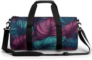Gym Bag Different Leaves Duffel Bag for Men Women Overnight Bag with Shoe Compartment Workout Bags