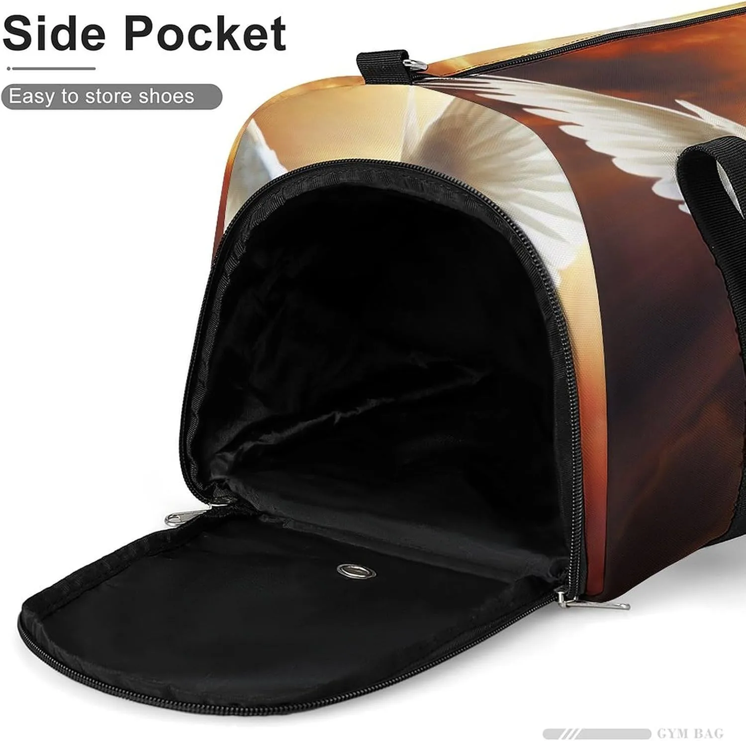 Gym Bag Dove Sun Art Duffel Bag for Men Women Overnight Bag with Shoe Compartment Workout Bags