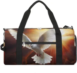 Gym Bag Dove Sun Art Duffel Bag for Men Women Overnight Bag with Shoe Compartment Workout Bags