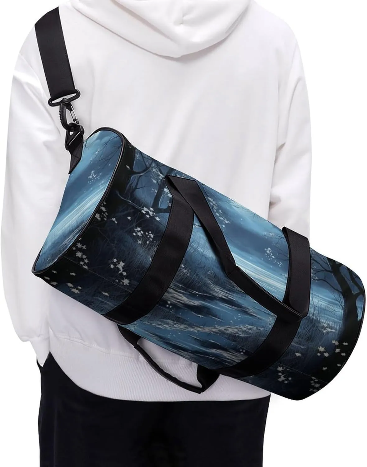 Gym Bag Dreamy Romantic Style Duffel Bag for Men Women Overnight Bag with Shoe Compartment Workout Bags