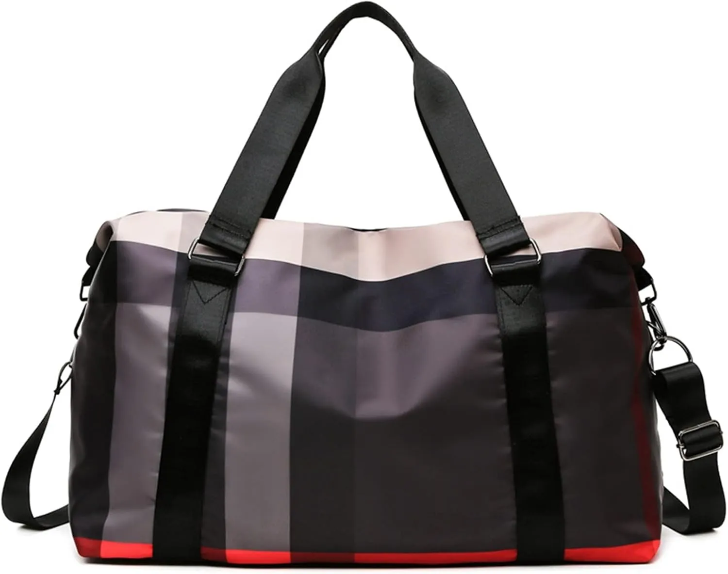 Gym bag for women Gym Travel Training Sports Fitness Shoulder Crossbody Bag For Women Waterproof Large Weekend Nylon Female Hall Handbags(Auburn)