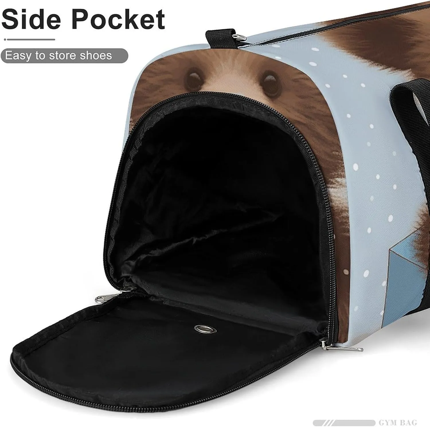 Gym Bag Happy Bear Baby Duffel Bag for Men Women Overnight Bag with Shoe Compartment Workout Bags