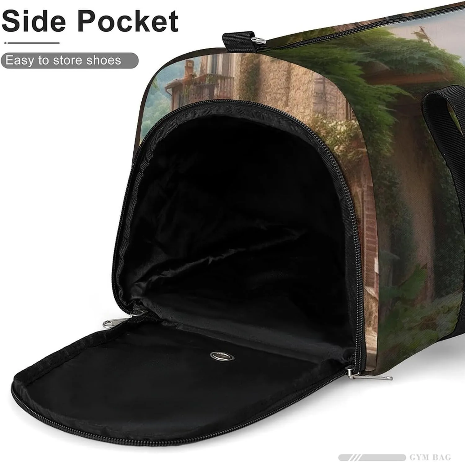 Gym Bag Italy Tuscan Duffel Bag for Men Women Overnight Bag with Shoe Compartment Workout Bags