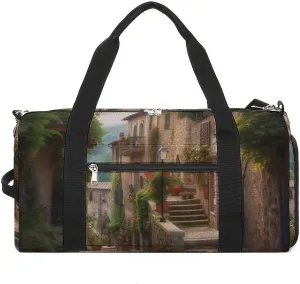 Gym Bag Italy Tuscan Duffel Bag for Men Women Overnight Bag with Shoe Compartment Workout Bags