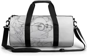 Gym Bag Meditation Pose Painting Duffel Bag for Men Women Overnight Bag with Shoe Compartment Workout Bags