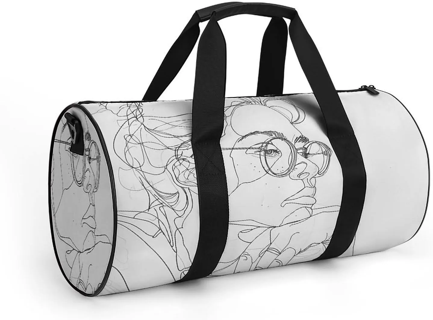 Gym Bag Meditation Pose Painting Duffel Bag for Men Women Overnight Bag with Shoe Compartment Workout Bags