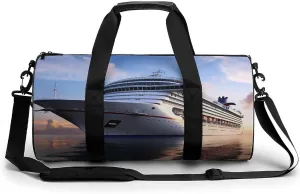 Gym Bag Sea Ship Duffel Bag for Men Women Overnight Bag with Shoe Compartment Workout Bags