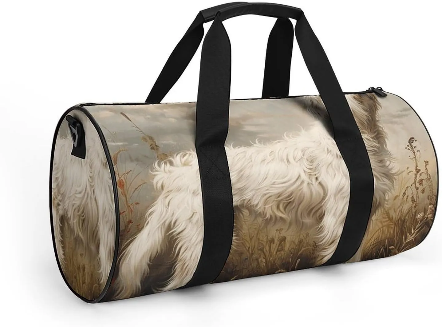 Gym Bag Standing in The Field Duffel Bag for Men Women Overnight Bag with Shoe Compartment Workout Bags