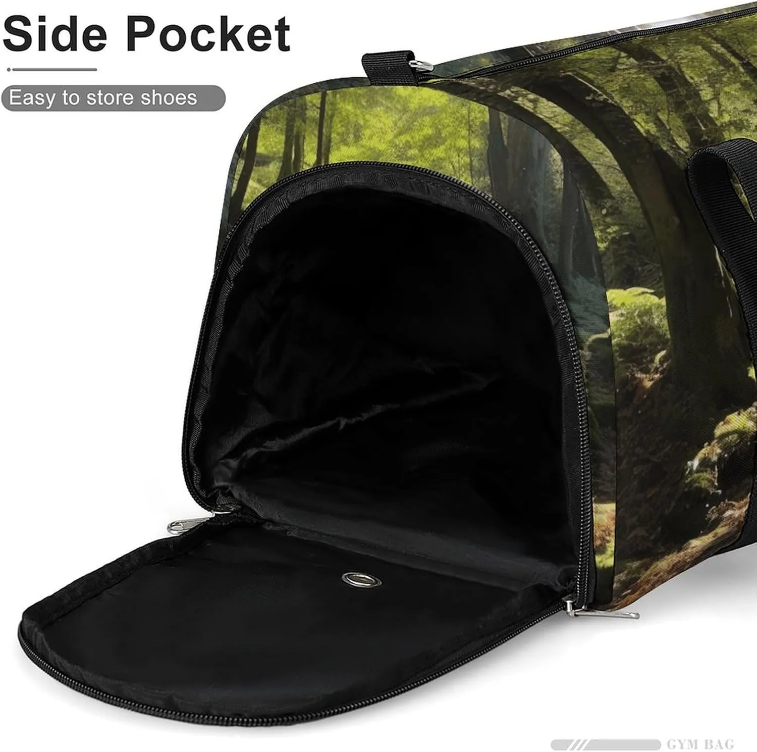 Gym Bag Sunshine in The Woods Duffel Bag for Men Women Overnight Bag with Shoe Compartment Workout Bags