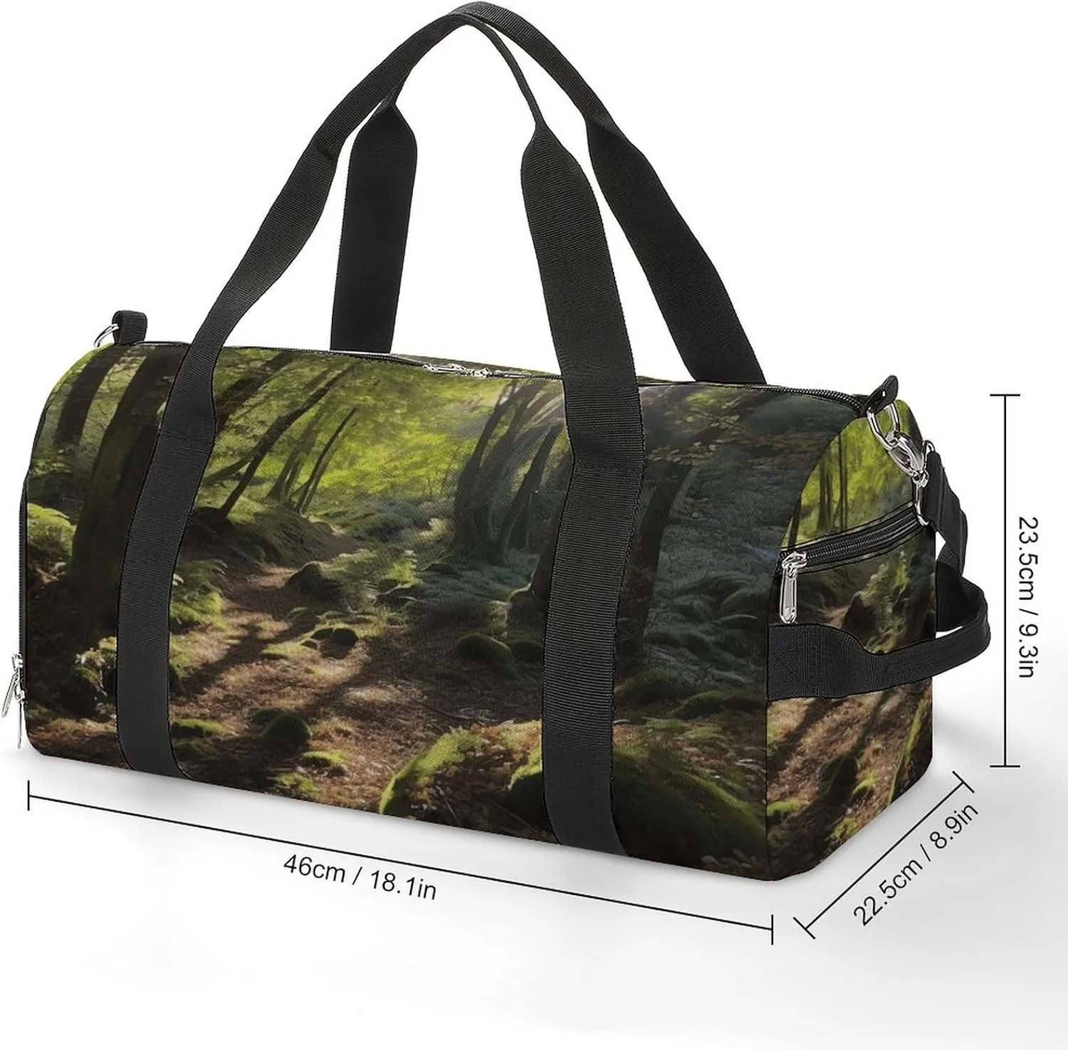 Gym Bag Sunshine in The Woods Duffel Bag for Men Women Overnight Bag with Shoe Compartment Workout Bags