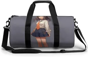 Gym Bags for Men Women Anime Woman in Skirt Duffle Bag Travel Overnight Bag with Shoe Compartment Tote Bags