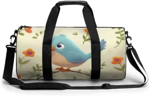 Gym Bags for Men Women Cute Bird Duffle Bag Travel Overnight Bag with Shoe Compartment Tote Bags