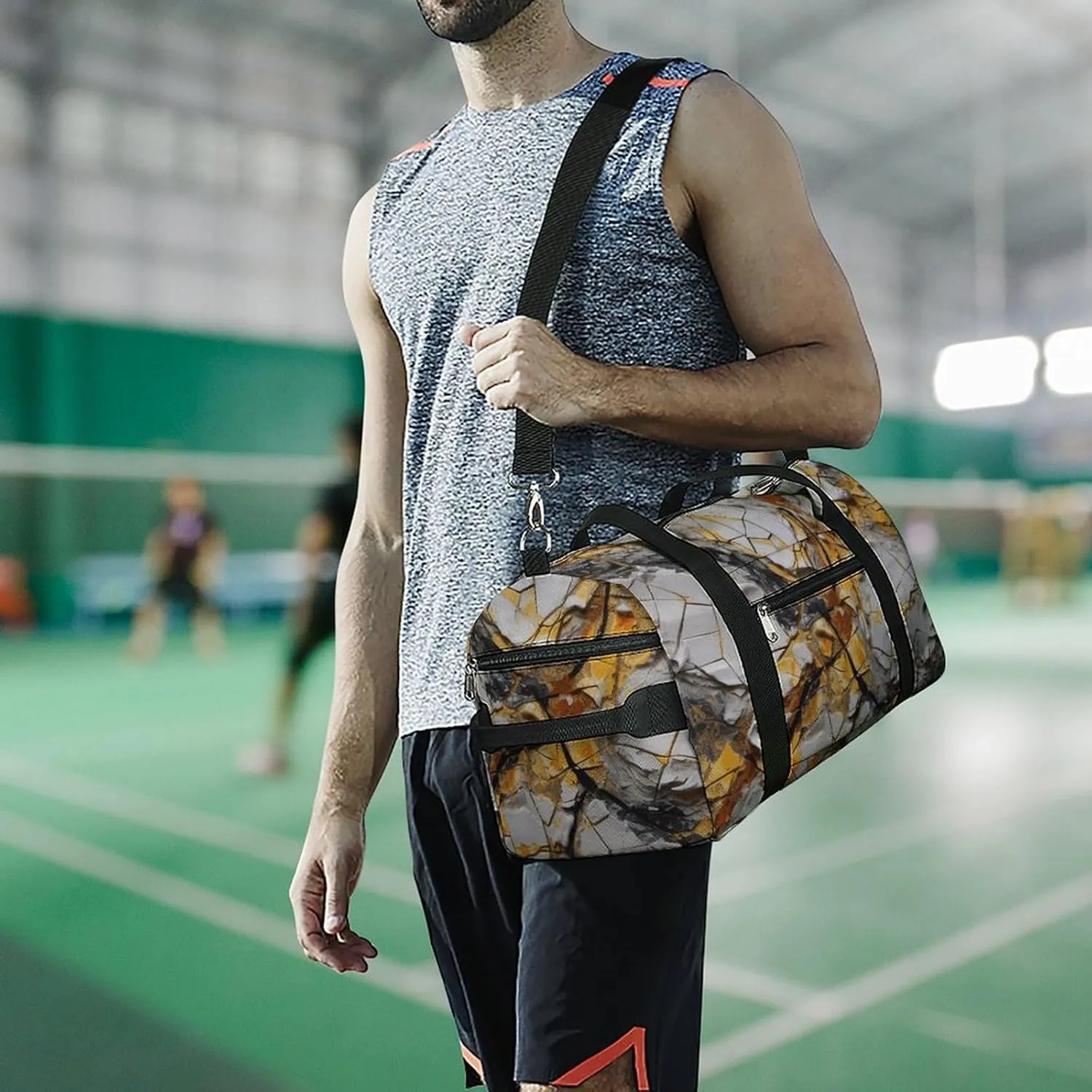 Gym Bags for Men Women Different Paintings Duffle Bag Travel Overnight Bag with Shoe Compartment Tote Bags