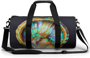 Gym Bags Small Abalone Nacre Duffel Bag Overnight Bag with Shoe Compartment Carryon Bag for Men Women
