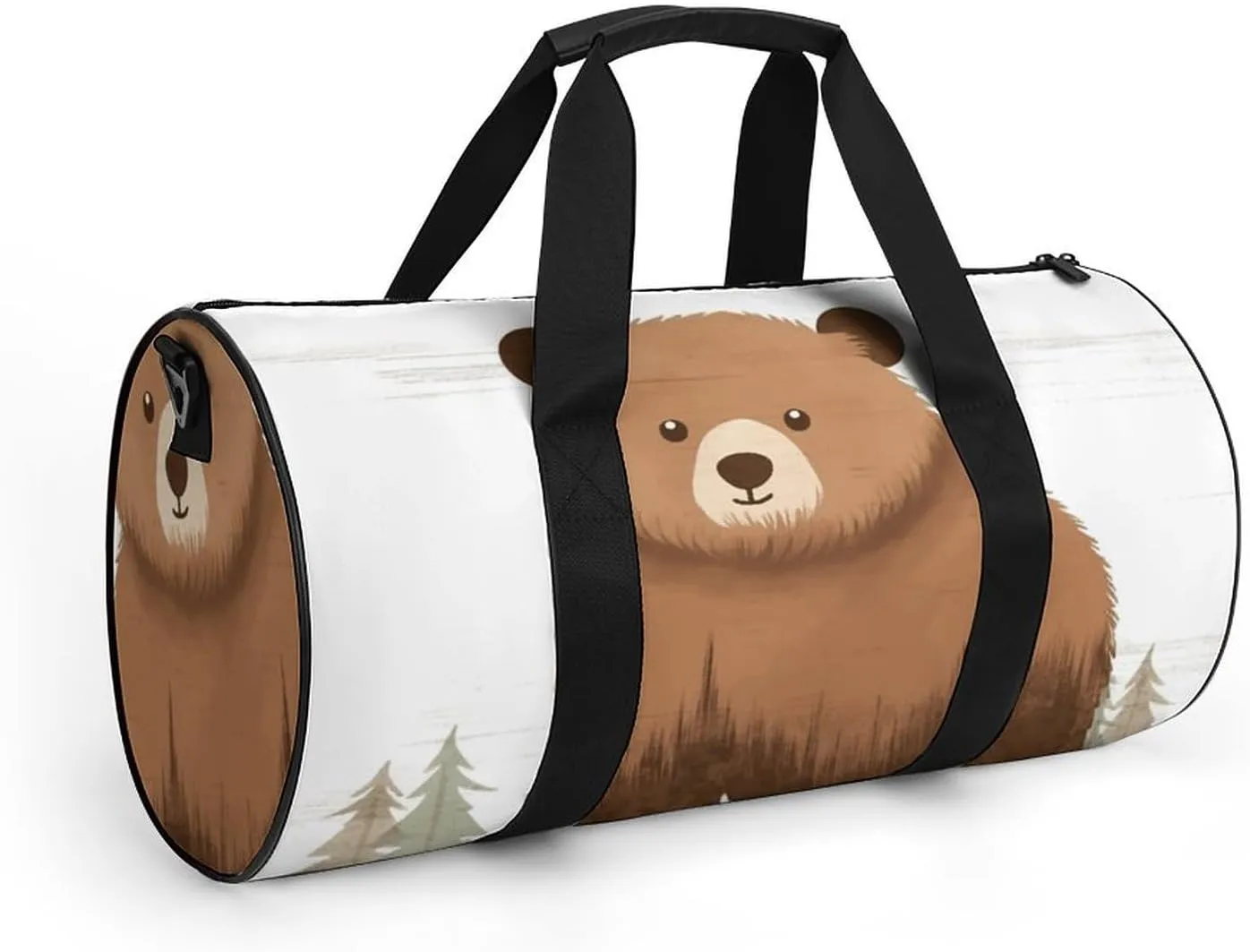 Gym Bags Small Animal Bear Duffel Bag Overnight Bag with Shoe Compartment Carryon Bag for Men Women