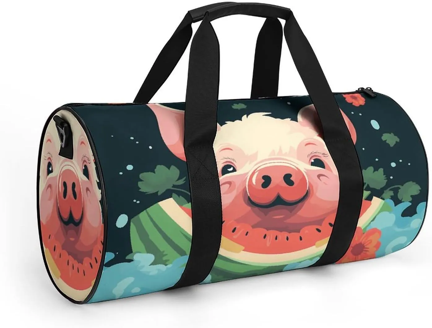 Gym Bags Small Animal Laughter Duffel Bag Overnight Bag with Shoe Compartment Carryon Bag for Men Women