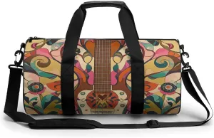 Gym Bags Small Art Guitar Pattern Duffel Bag Overnight Bag with Shoe Compartment Carryon Bag for Men Women