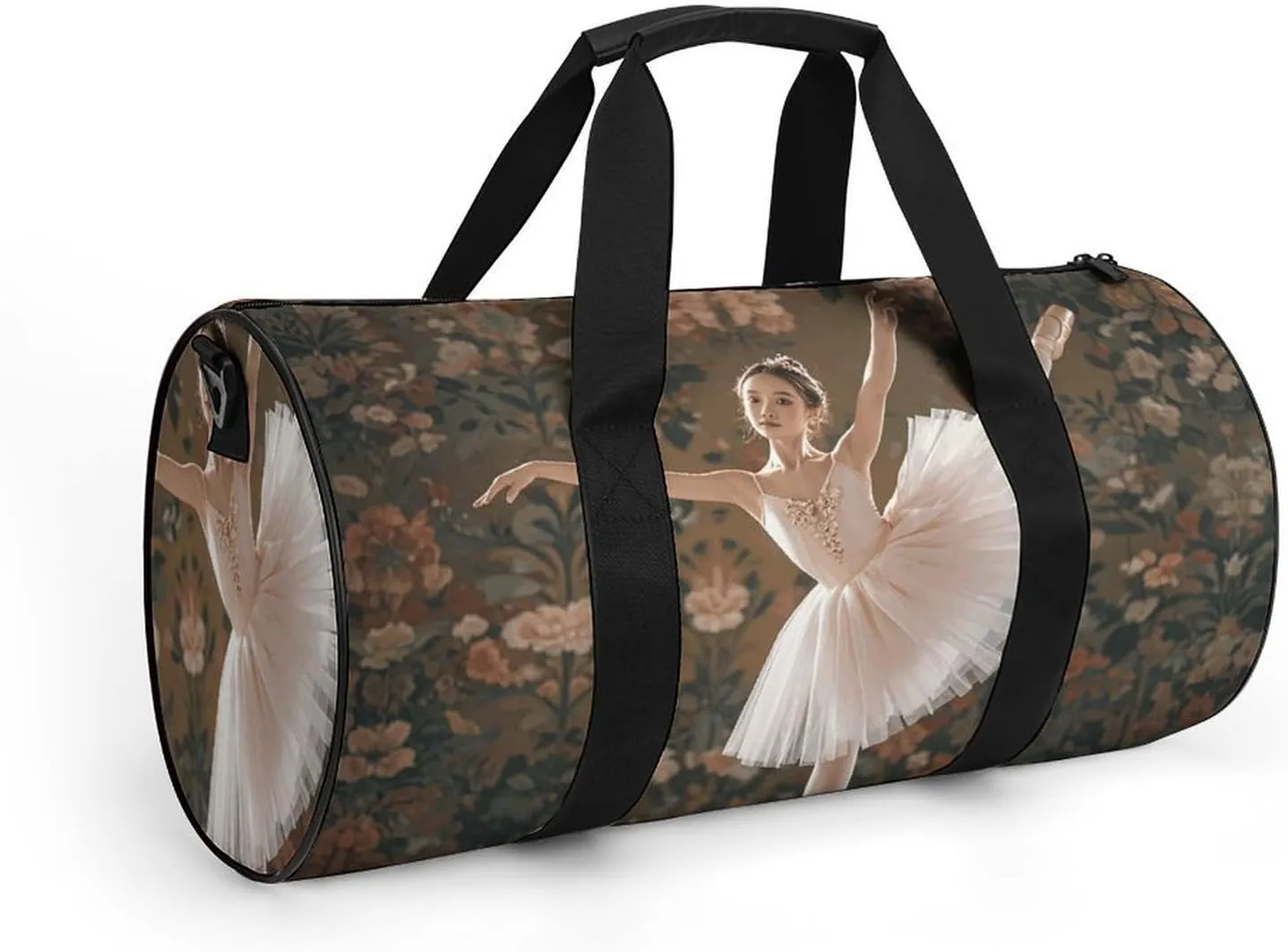 Gym Bags Small Ballerina Dance Duffel Bag Overnight Bag with Shoe Compartment Carryon Bag for Men Women