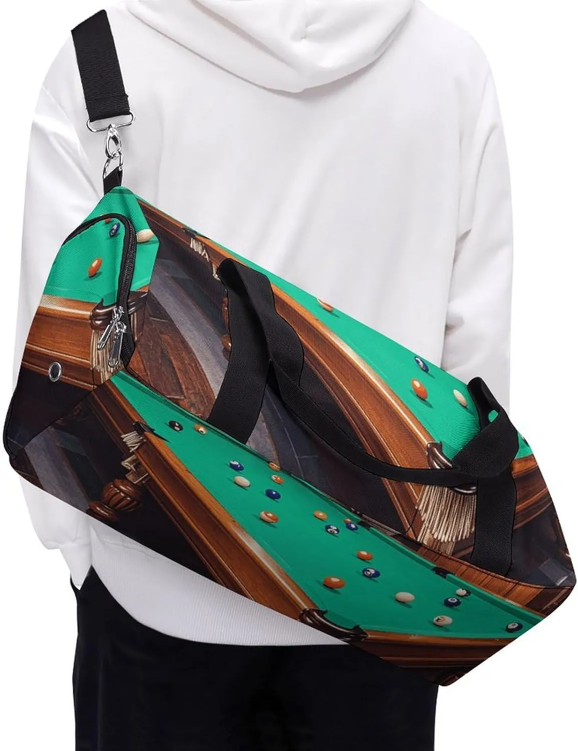 Gym Bags Small Billiard Duffel Bag Overnight Bag with Shoe Compartment Carryon Bag for Men Women