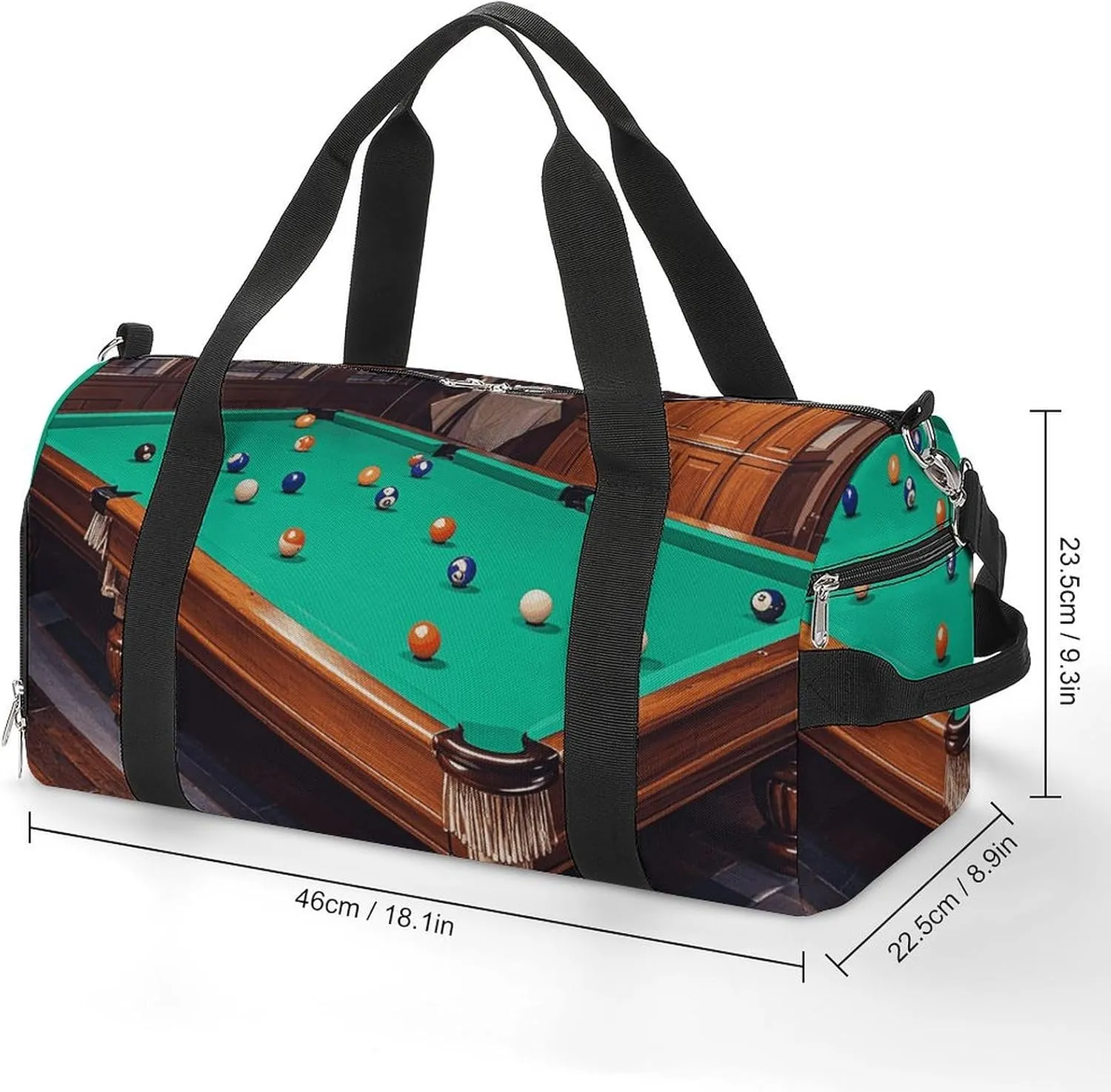 Gym Bags Small Billiard Duffel Bag Overnight Bag with Shoe Compartment Carryon Bag for Men Women