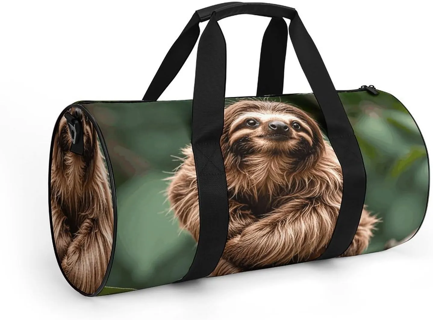 Gym Bags Small Brown Sloth Duffel Bag Overnight Bag with Shoe Compartment Carryon Bag for Men Women