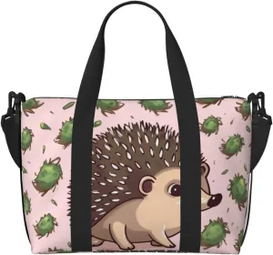 Gym Bags Small Cartoon hedgehog Duffel Bag Overnight Bag with Shoe Compartment Carryon Bag for Men Women
