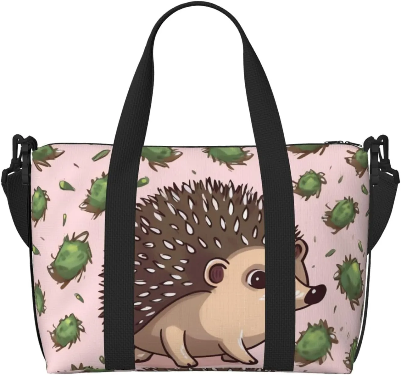 Gym Bags Small Cartoon hedgehog Duffel Bag Overnight Bag with Shoe Compartment Carryon Bag for Men Women