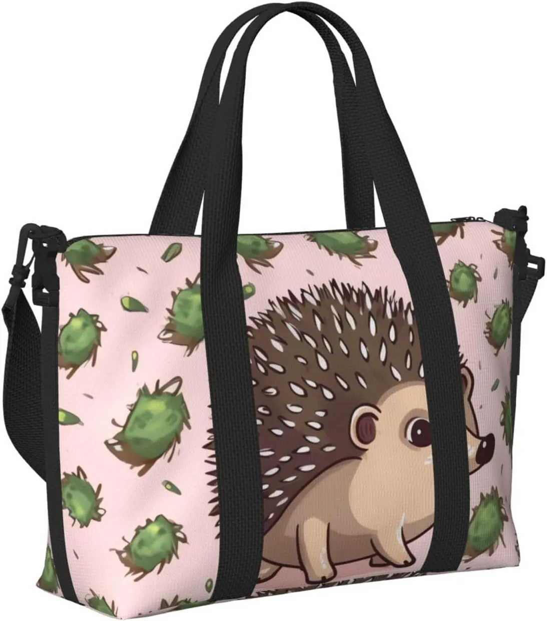 Gym Bags Small Cartoon hedgehog Duffel Bag Overnight Bag with Shoe Compartment Carryon Bag for Men Women