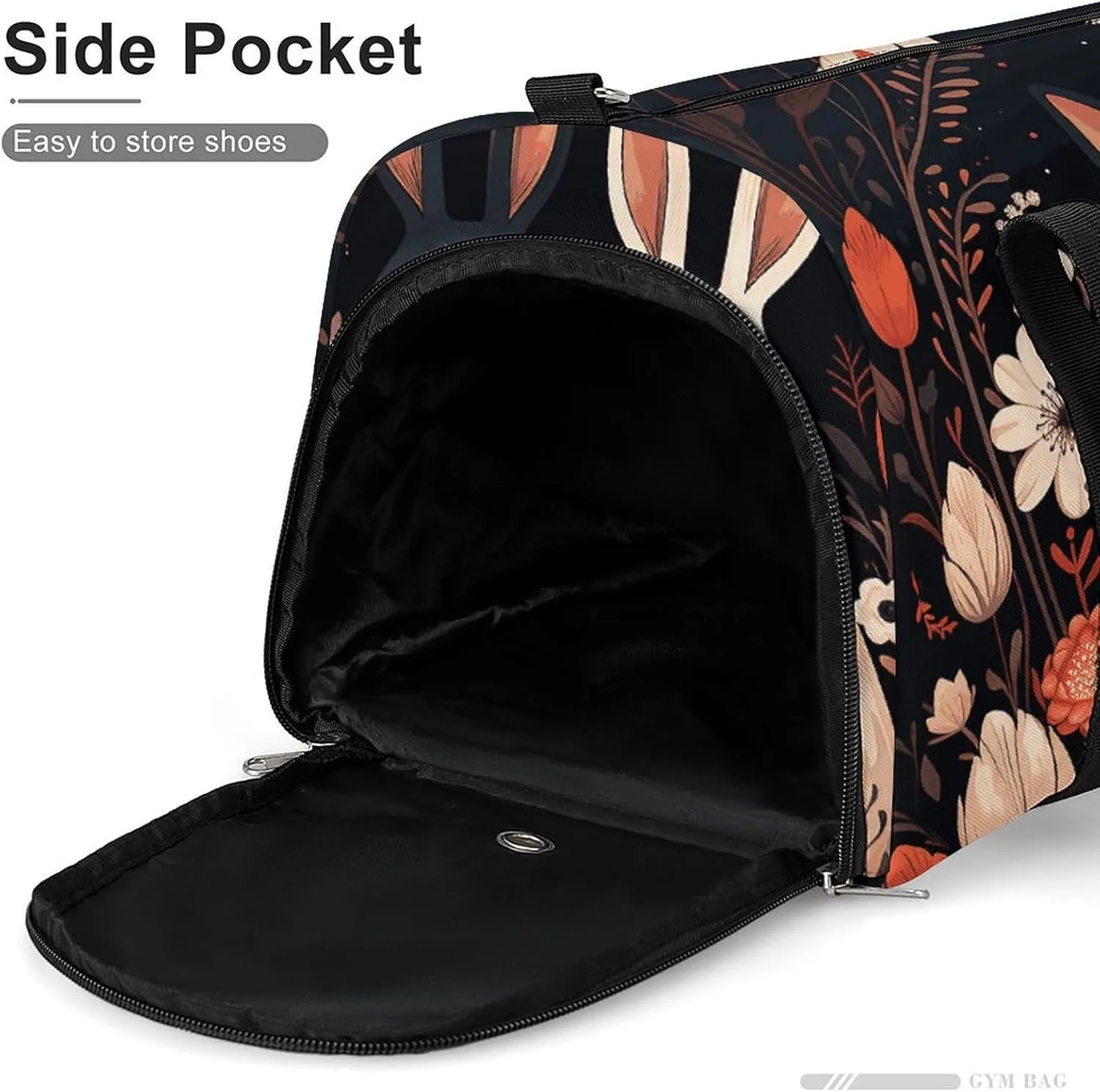 Gym Bags Small Cartoon Rabbit Couple Duffel Bag Overnight Bag with Shoe Compartment Carryon Bag for Men Women