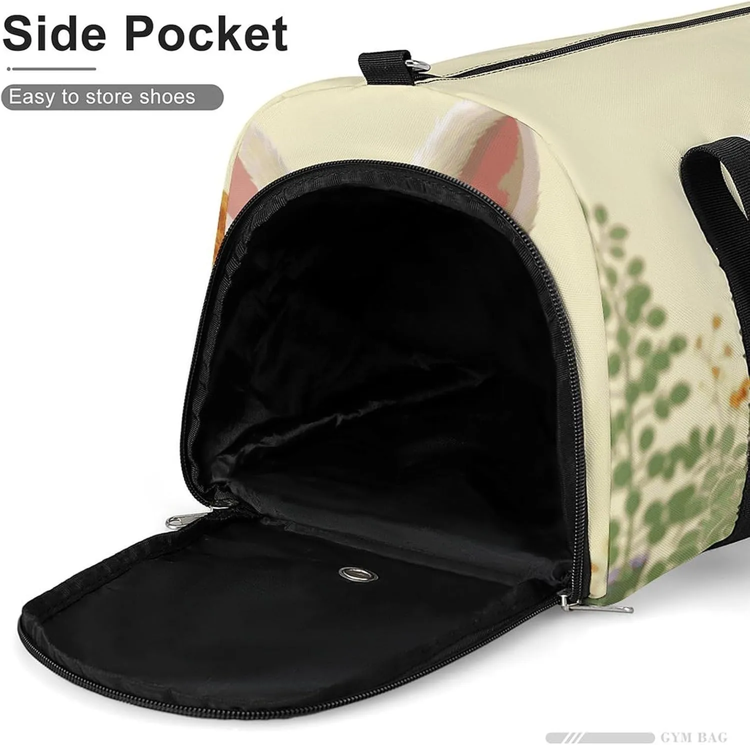 Gym Bags Small Cute Bunny Duffel Bag Overnight Bag with Shoe Compartment Carryon Bag for Men Women