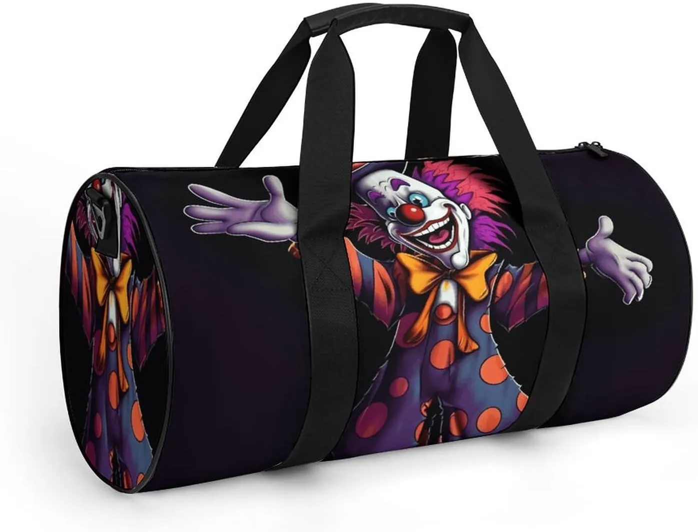 Gym Bags Small Cute Cartoon Clown Duffel Bag Overnight Bag with Shoe Compartment Carryon Bag for Men Women