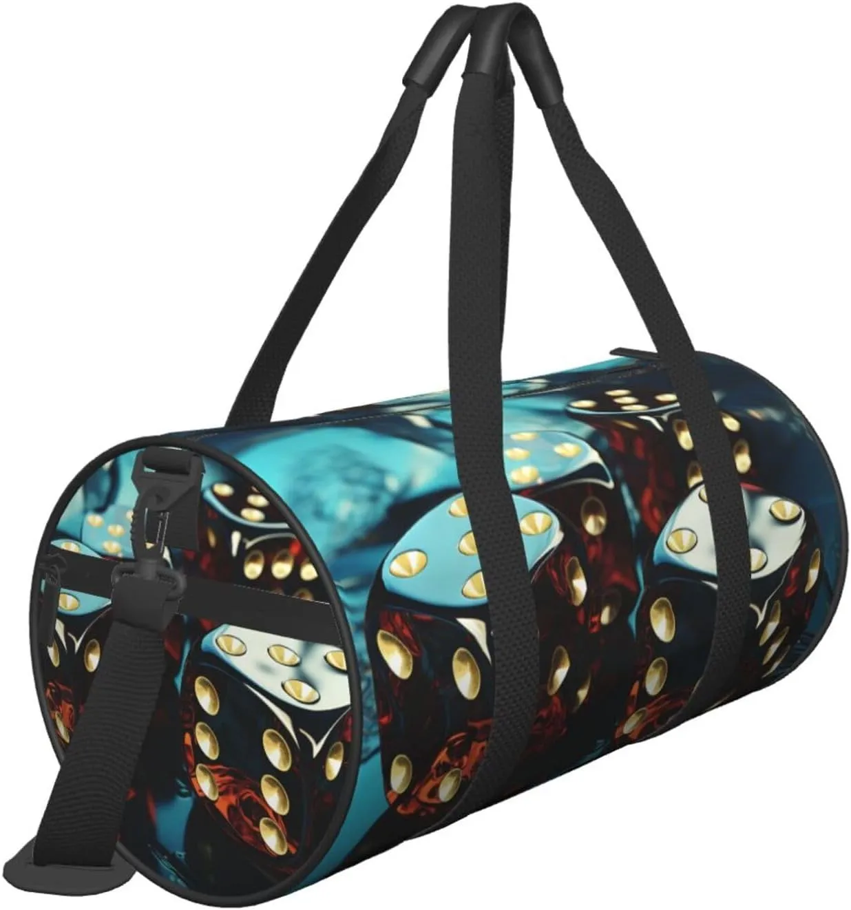 Gym Bags Small Dice Graphics Duffel Bag Overnight Bag with Shoe Compartment Carryon Bag for Men Women
