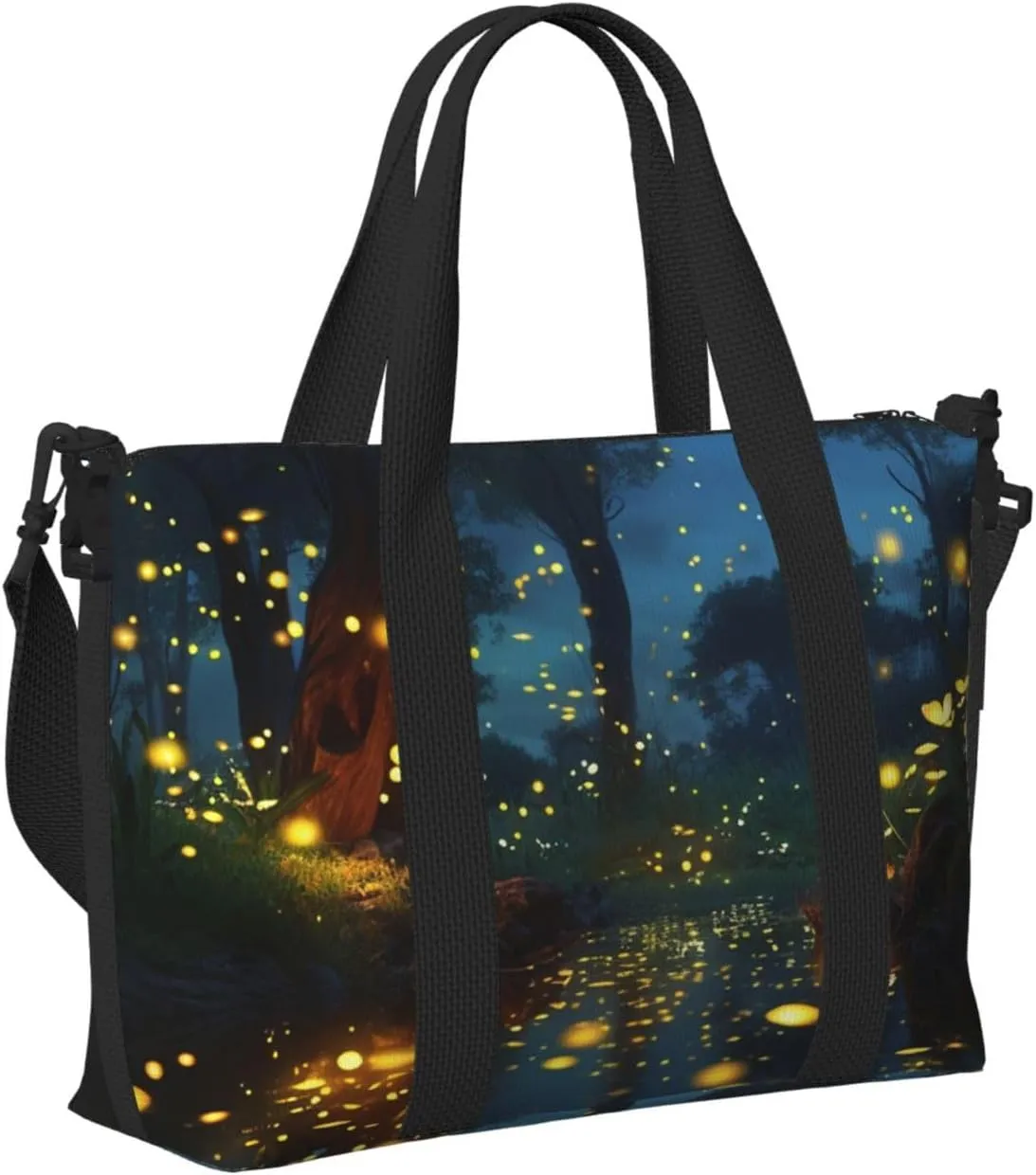 Gym Bags Small Fireflies Duffel Bag Overnight Bag with Shoe Compartment Carryon Bag for Men Women