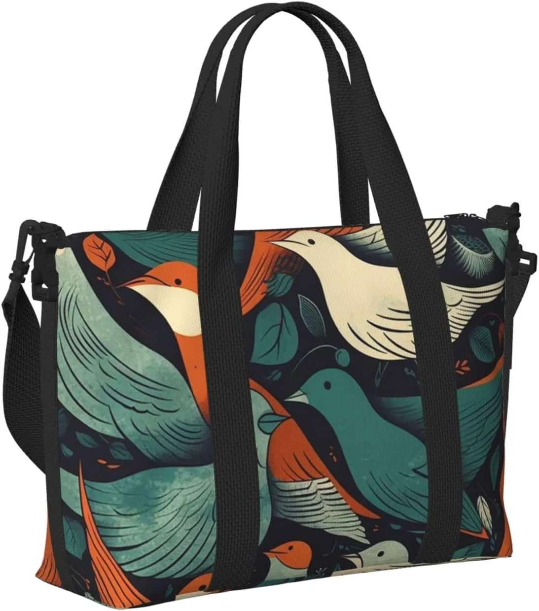 Gym Bags Small Flock of Birds Duffel Bag Overnight Bag with Shoe Compartment Carryon Bag for Men Women