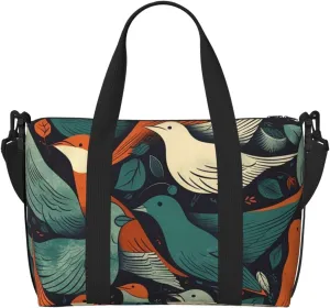 Gym Bags Small Flock of Birds Duffel Bag Overnight Bag with Shoe Compartment Carryon Bag for Men Women