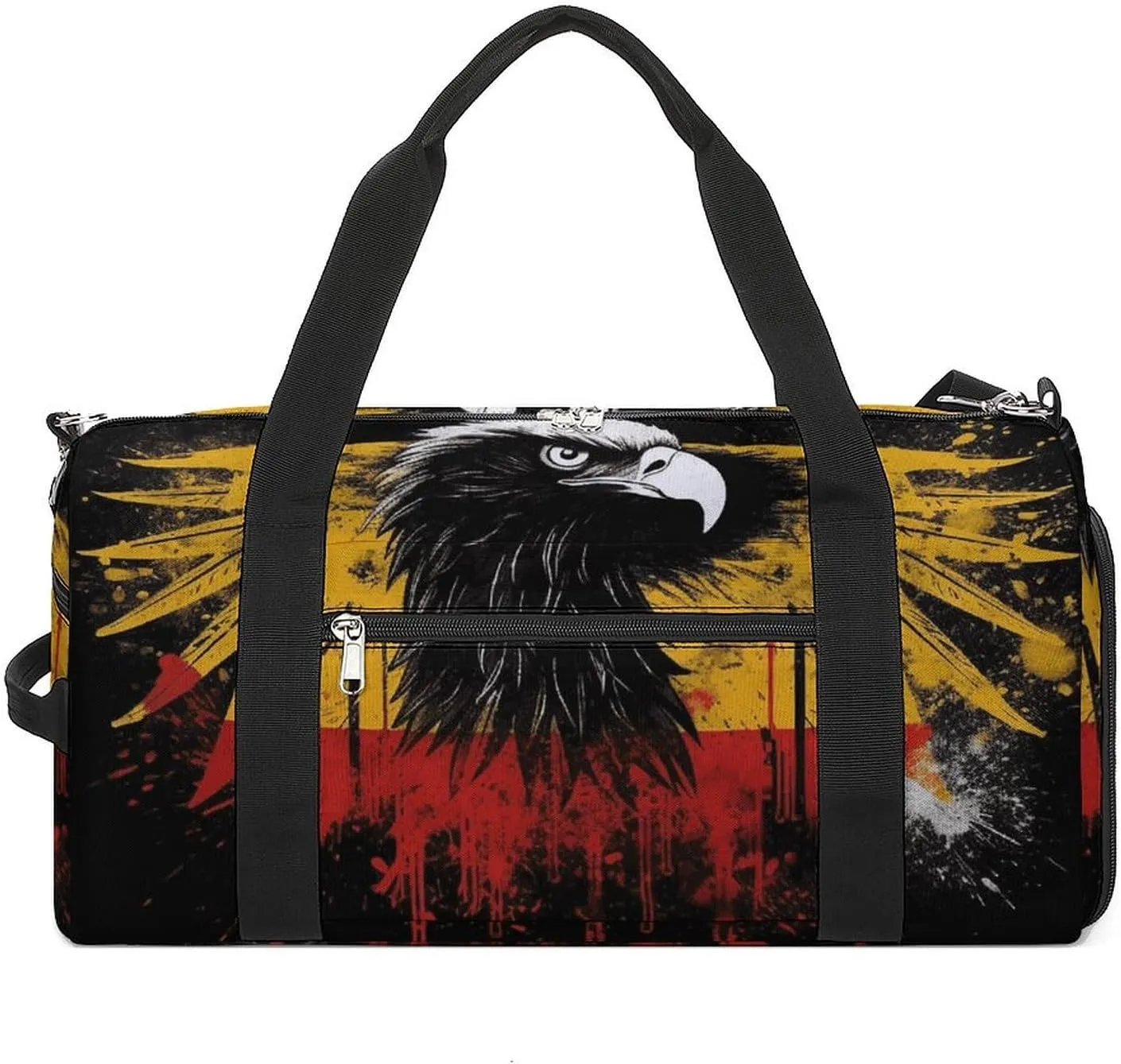 Gym Bags Small Germany Flag Eagle Duffel Bag Overnight Bag with Shoe Compartment Carryon Bag for Men Women