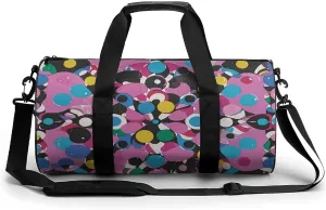 Gym Bags Small Twister Polka Dots Duffel Bag Overnight Bag with Shoe Compartment Carryon Bag for Men Women