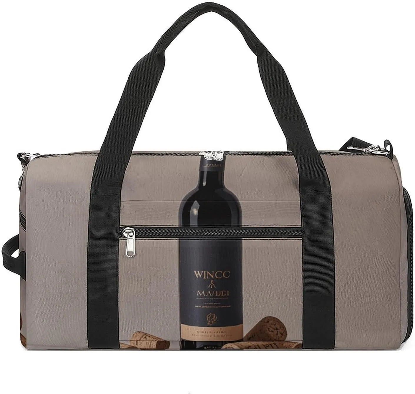 Gym Bags Small Wine Bottle Cork Duffel Bag Overnight Bag with Shoe Compartment Carryon Bag for Men Women
