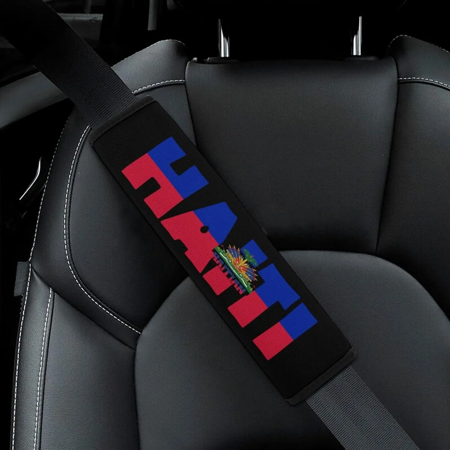 Haiti Flag Car Seatbelt Covers Shoulder Pad,Suitable for Handbag Camera Backpack Strap