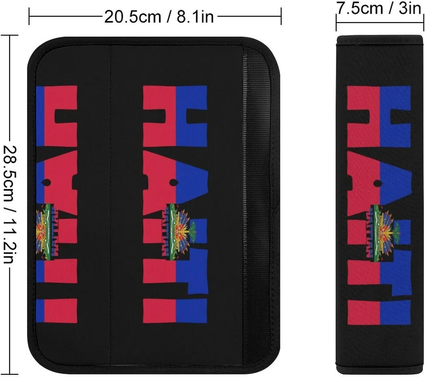 Haiti Flag Car Seatbelt Covers Shoulder Pad,Suitable for Handbag Camera Backpack Strap