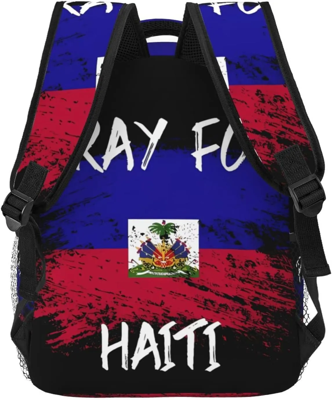 Haiti Flag Pray For Haiti Backpacks 15 Inch Laptop Backpack Multipurpose Double Shoulder Bag For Men Women Gifts