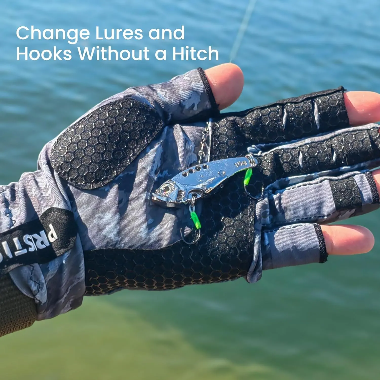 Half-Finger Fishing Gloves, UPF 50  Breathable Quick Drying Fingerless Sun Gloves for Women Men, Fly Fishing Hunting Paddling Sailing Kayaking Hiking Canoeing Cycling