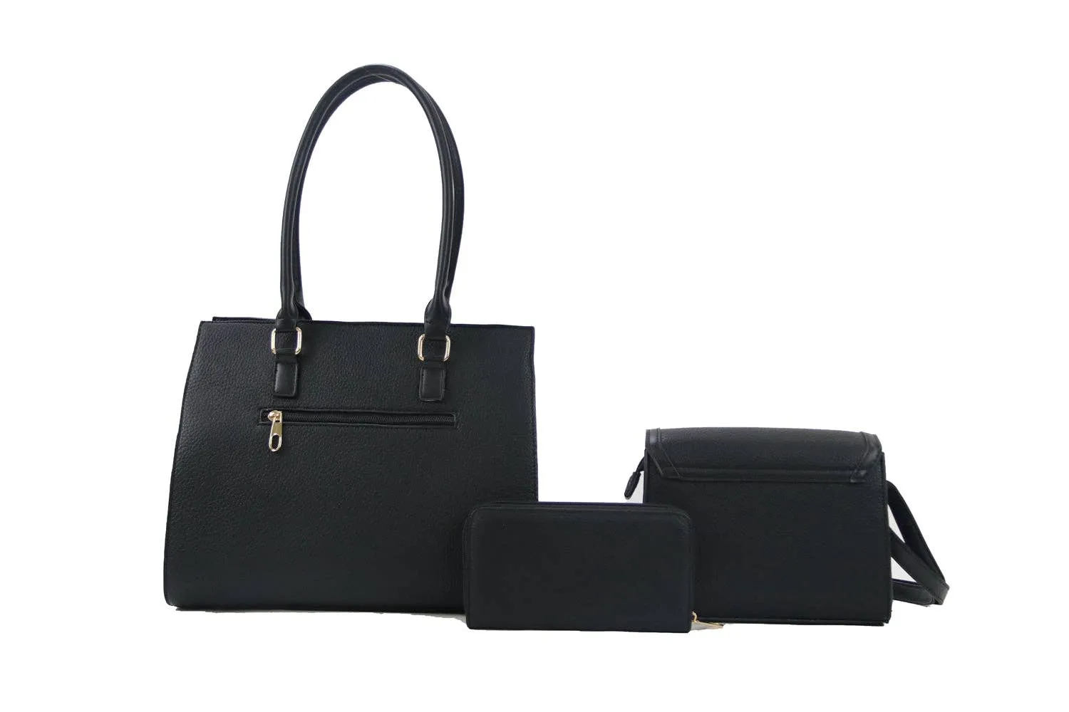 Handbag Set 3 in 1 S1955 I Jolene Couture: Black