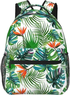 Hawaii Hawaiian Flowers Floral Backpack Casual Camping Travel Backpacks Lightweight Daypack Bag Women Men Bookbag