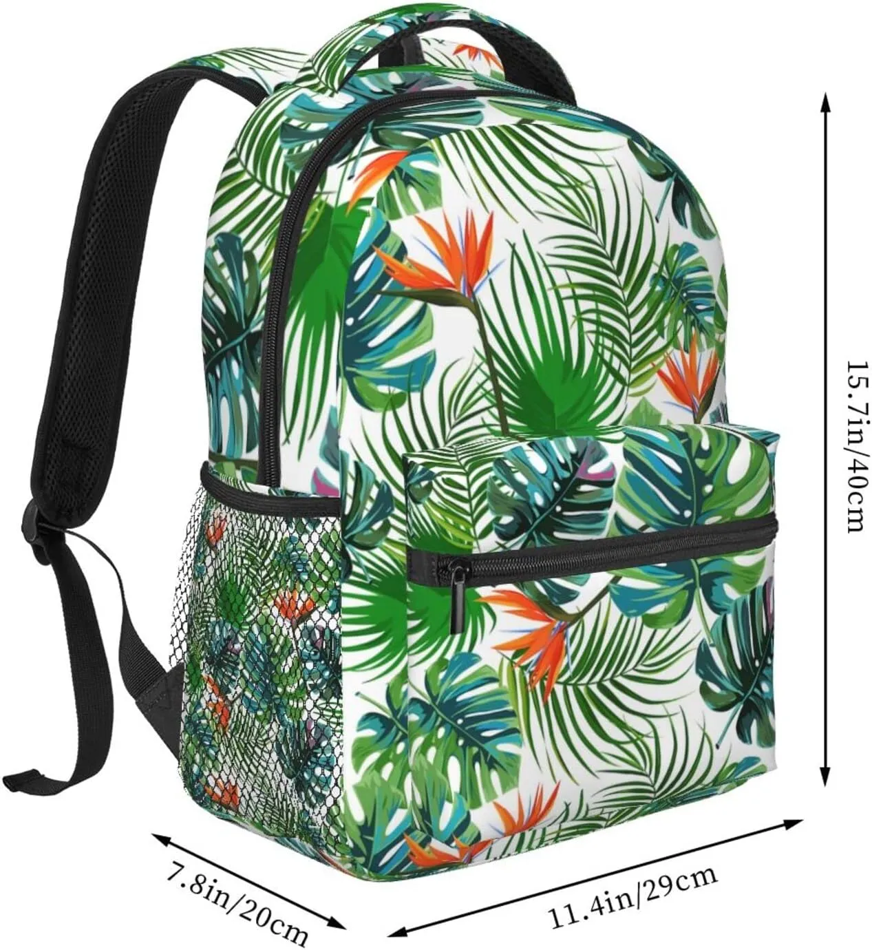 Hawaii Hawaiian Flowers Floral Backpack Casual Camping Travel Backpacks Lightweight Daypack Bag Women Men Bookbag
