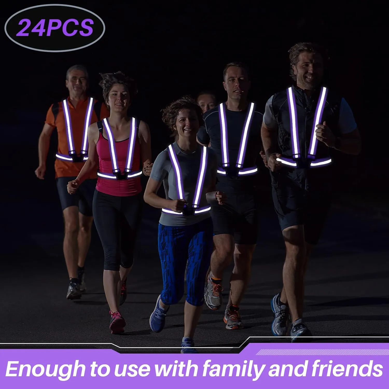 Hercicy Reflective Running Vest Reflective Running Shirt with Safety Straps High Visibility Construction Vest for Night Cycling Hiking Jogging Dog Walking