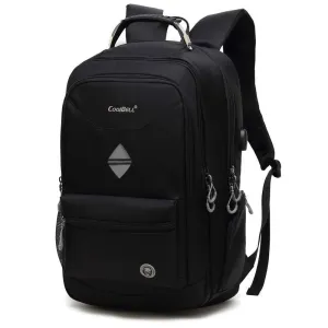 High Capacity Laptop Backpack - Water Resistant, USB Charging | 38L | Black