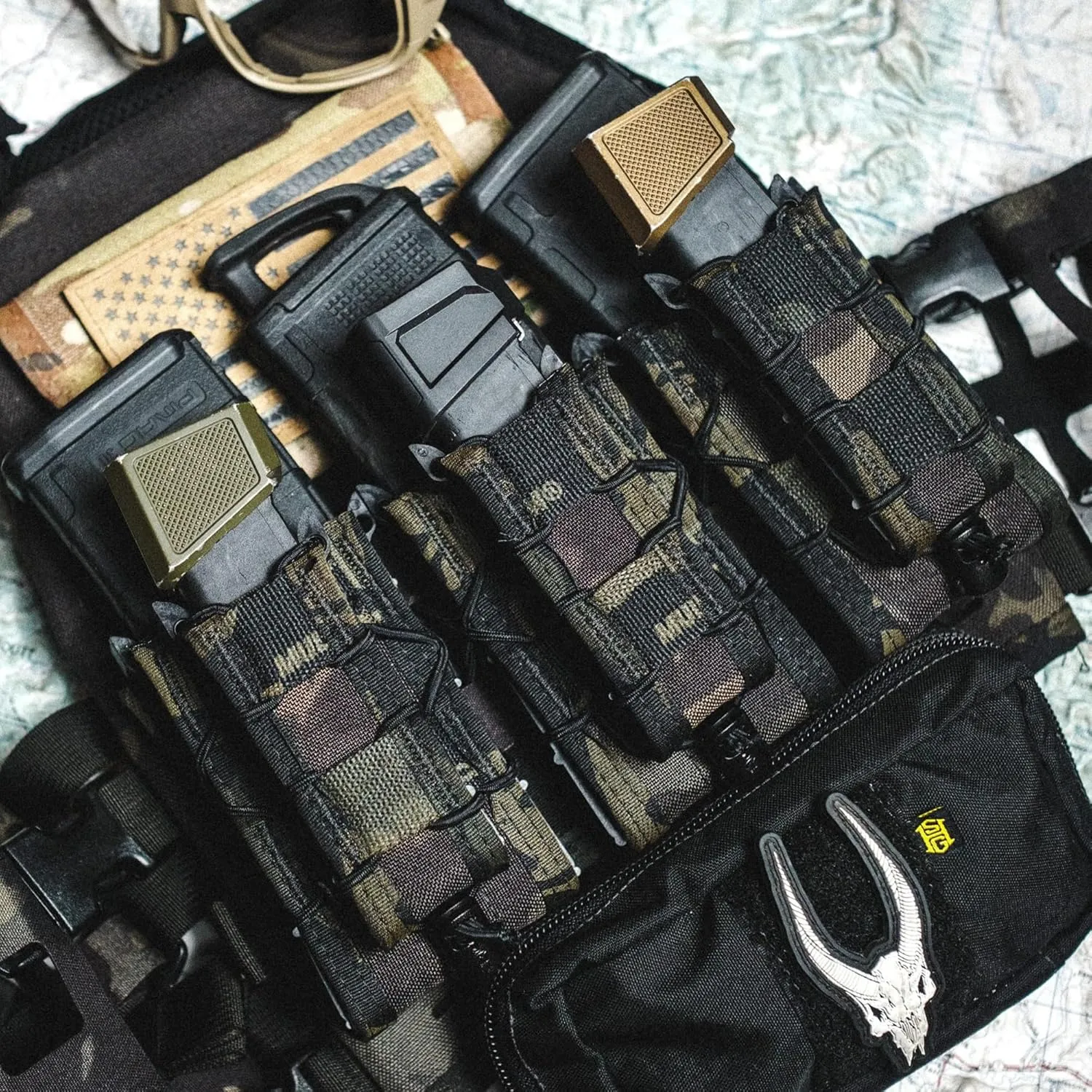 High Speed Gear Double Decker Taco Pouch | Double Stack Magazine Holster for Rifles and Pistols | MOLLE Compatible for Rapid Response