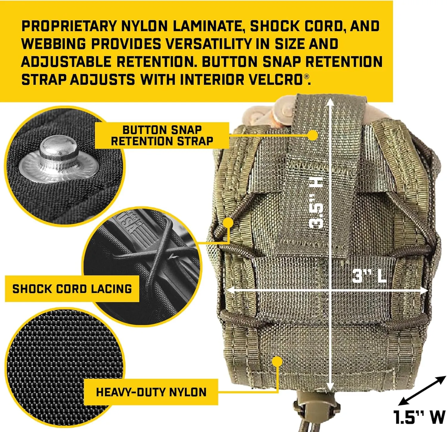 High Speed Gear MOLLE Mounted Handcuff Taco Pouch | Universal Handcuff Holster Fits Chain and Hinged Cuffs