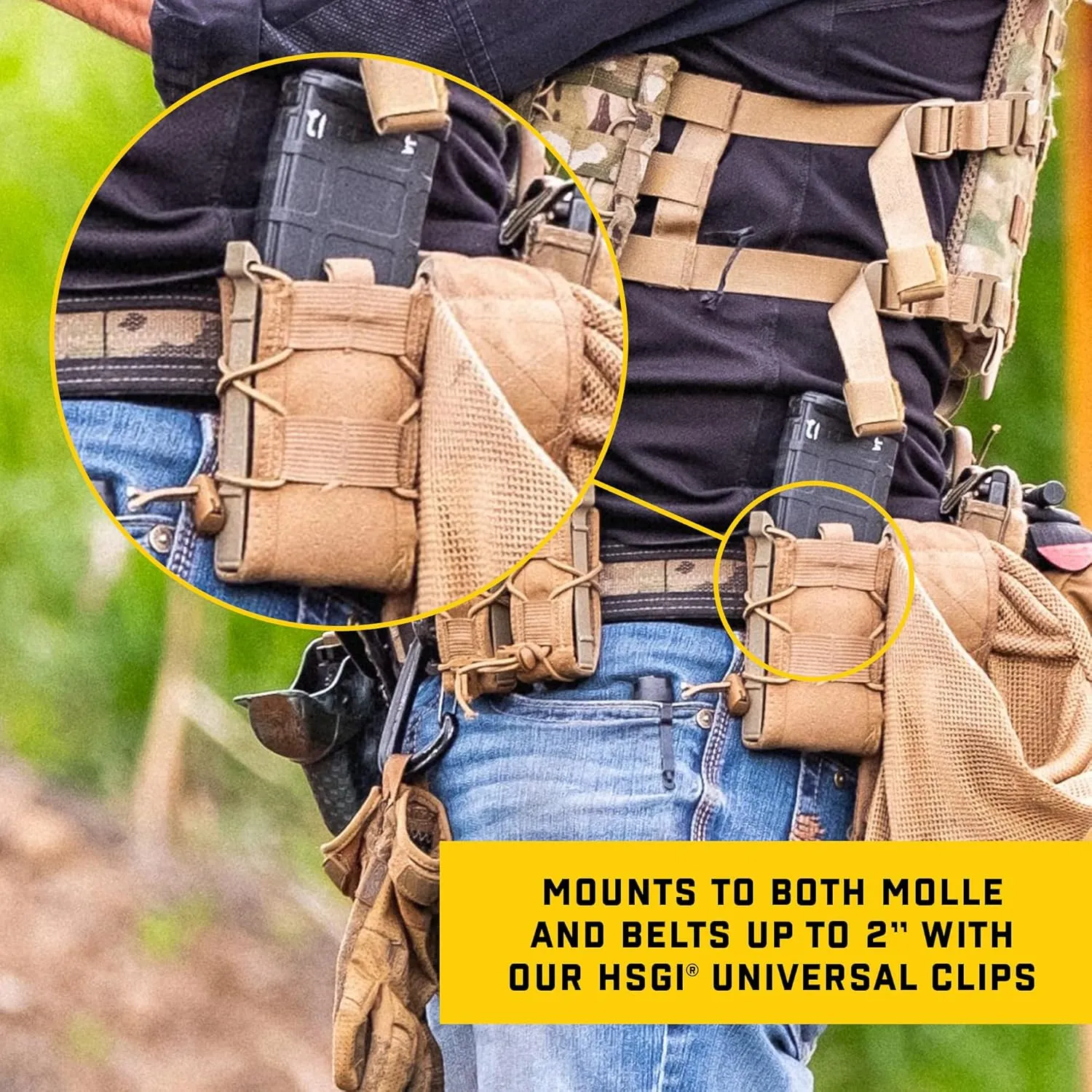 High Speed Gear® - Original TACO® MOLLE Mag Pouch, Police Gear & Military Gear, Tactical Magazine Pouch for Professionals (OD Green)
